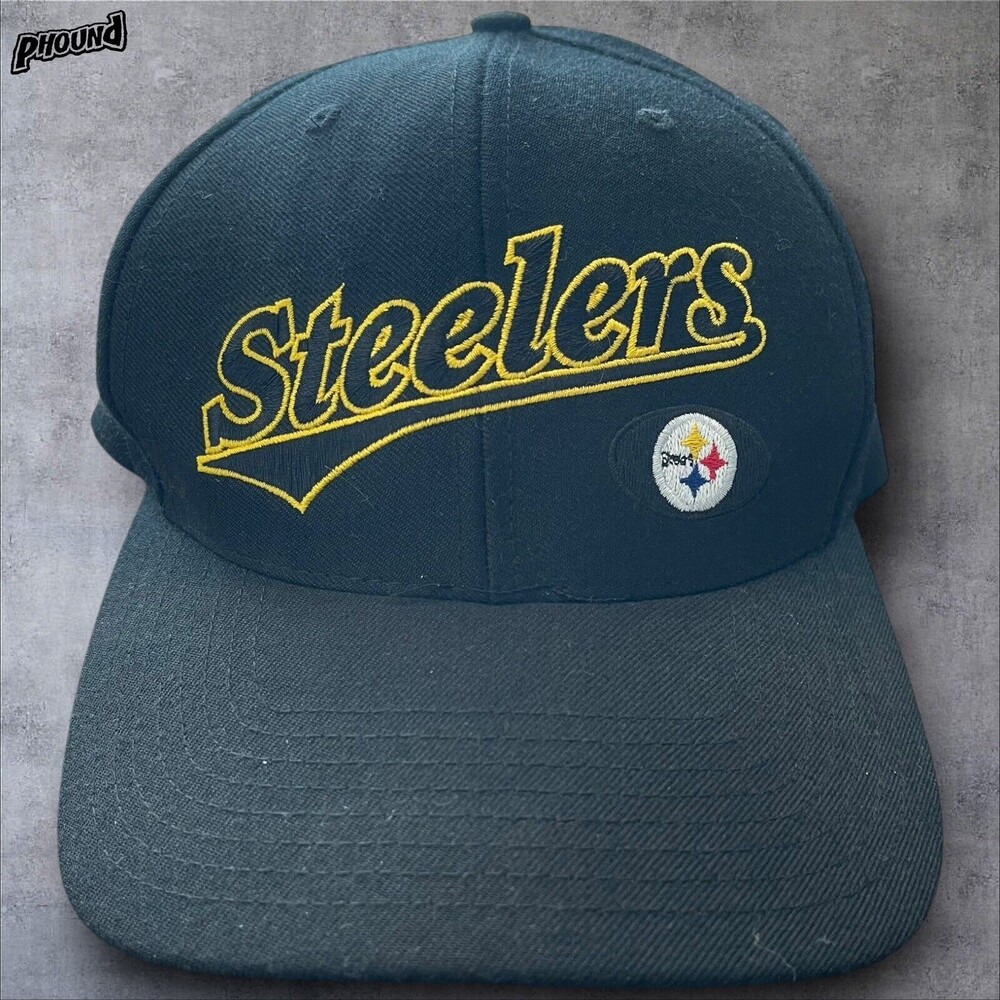 Vtg Pittsburgh Steelers Twins Enterprise SnapBack 30% Wool